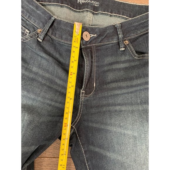 Revolution by Ricki's Sz 27 Women's Claire Capri Dark Wash Low-Rise Stretch Blue - Picture 5 of 9